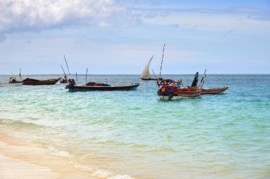Balıkçı tekneleri. Zanzibar, Tanzanya, Afrika