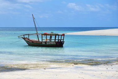 Zanzibar, dhow boat. Tanzanya, Afrika. Kendwa 