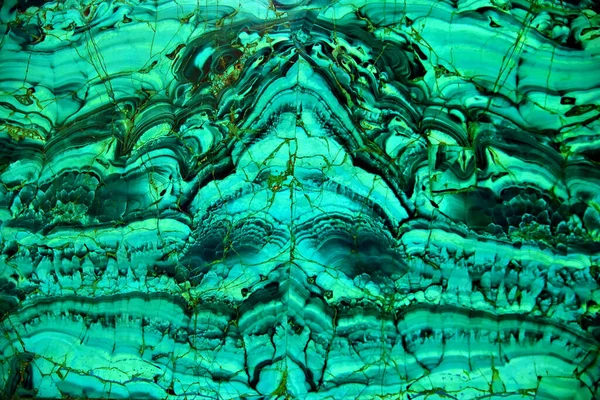 Green malachite stone texture macro — Stock Photo, Image