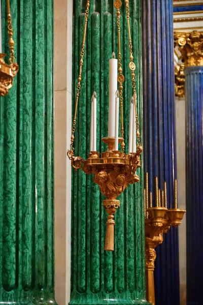 Interno della Cattedrale di Sant'Isacco a San Pietroburgo, Russia . — Foto Stock