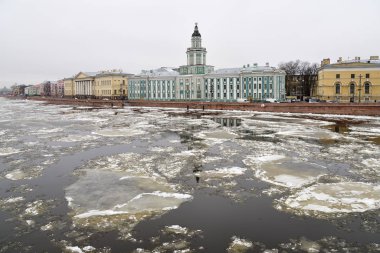 St. Petersburg, Rusya. Kunstkamera Üniversitesi Emb binası.