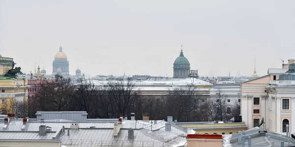 Санкт-Петербург крыши старых зданий в зимний период. Россия — стоковое фото