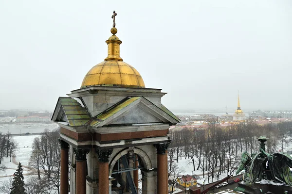 Panoramisch Uitzicht Skyline Van Stad Het Admiraliteitsgebouw Vanaf Het Dak — Stockfoto