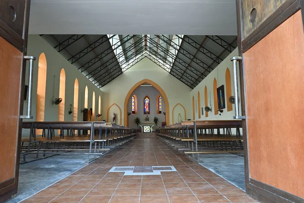 Mahe Seychelles July 2011 Interiors Empt Anglican Church Seychelles Islands — 스톡 사진