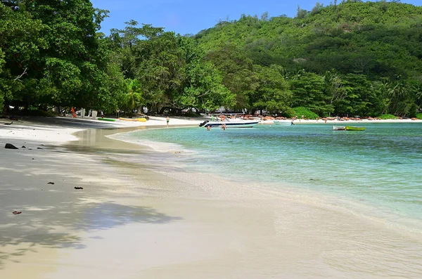 View Tropical Bay Port Launay Marine National Park Mahe Seychelles — Stock Photo, Image