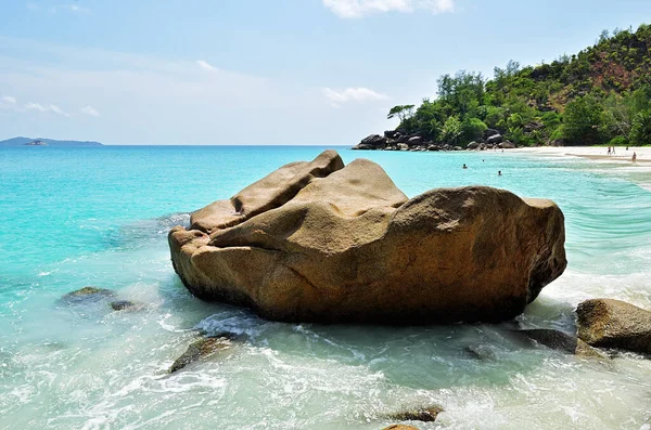 Playas Rocosas Granito Las Islas Seychelles Praslin Anse Georgette — Foto de Stock