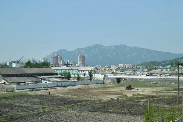 Kaesong Coreia Norte Maio 2019 Cidade Periférica Kaesong Campos Suburbanos — Fotografia de Stock