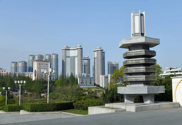 Пхеньян Північна Корея Квітня 2019 Вид Місто Порогу Будинку Вивчення — стокове фото