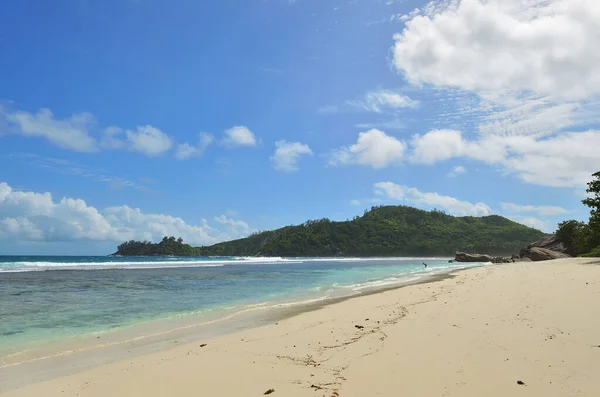 Belle Plage Tropicale Sur Les Îles Seychelles Mahe — Photo