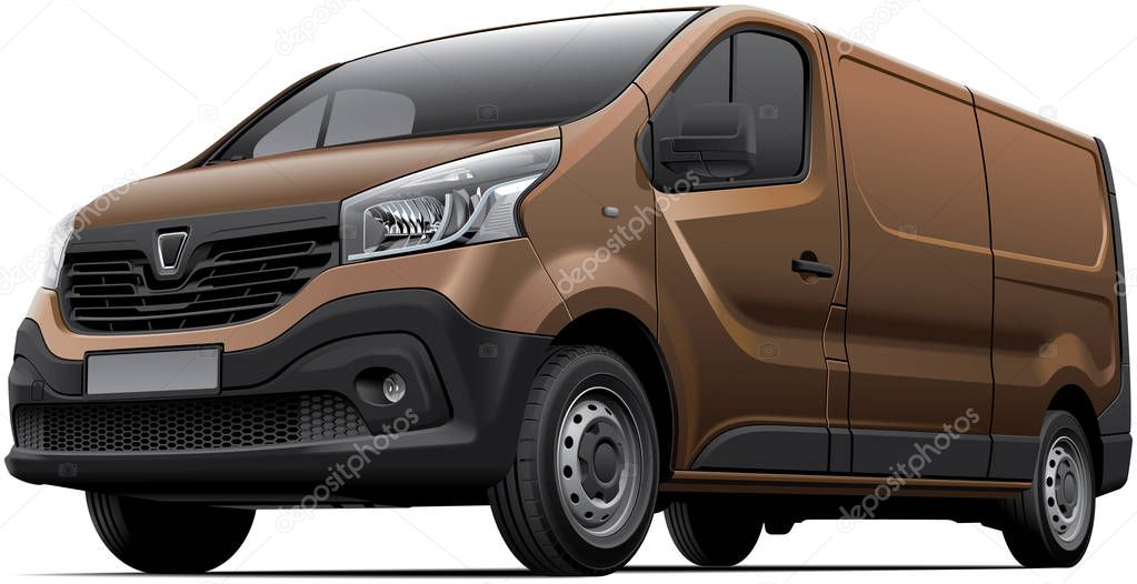 Brown light commercial vehicle