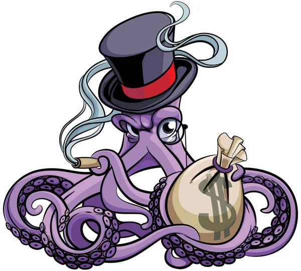 Chobotnice milionář — Stockový vektor