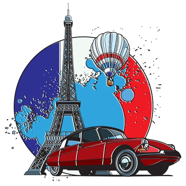 Badge style français — Image vectorielle