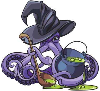 Octopus the Witch clipart