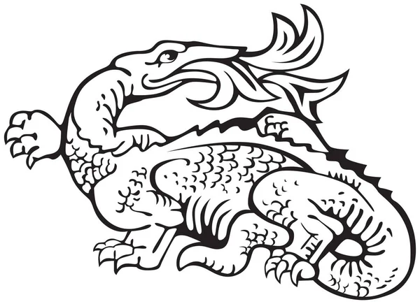Heraldic dragon No11 — Stock Vector