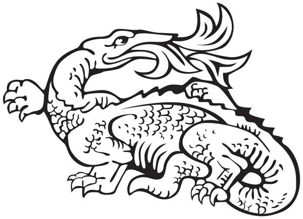 Heraldiska dragon No11 — Stock vektor