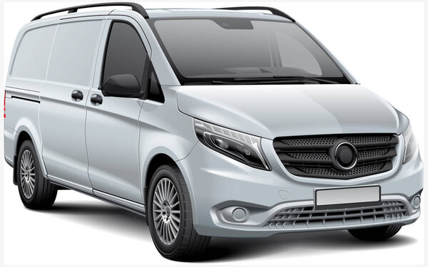 Белый лёгкий коммерческий автомобиль
