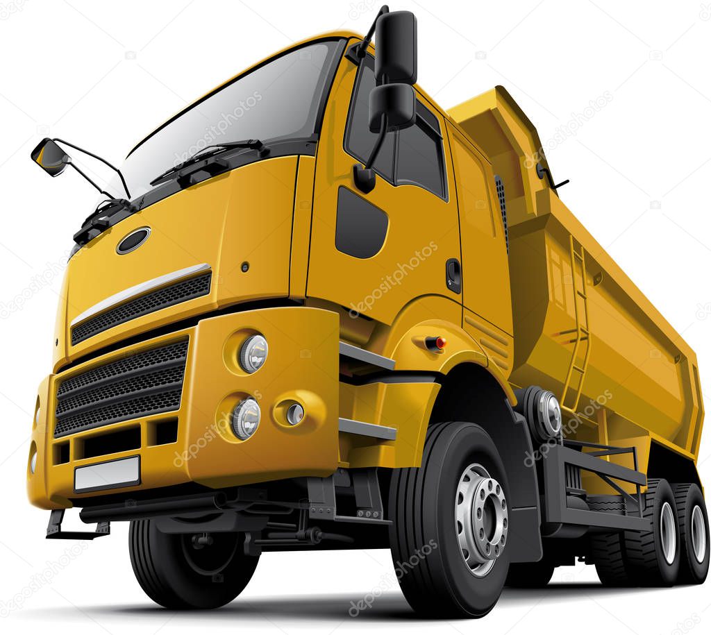 Cab-over dump truck