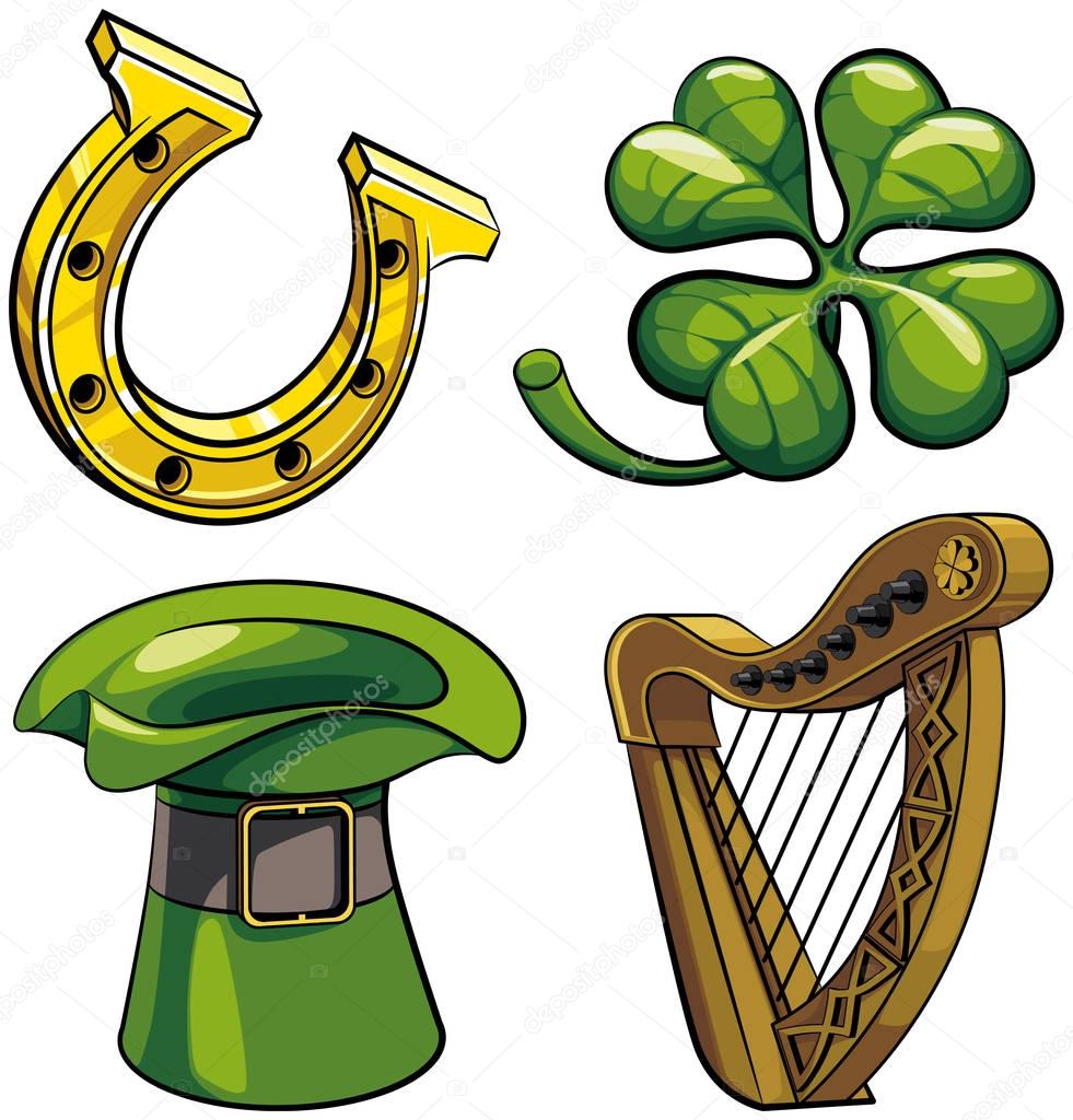 st patricks day symbols drawing