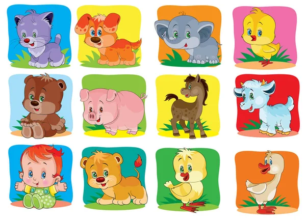 Set of children's icons — Stock Vector