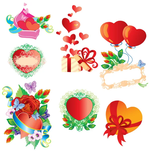 Frames with hearts for Valentine's day — Stock Vector