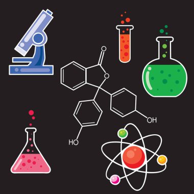 chemical accessories icons