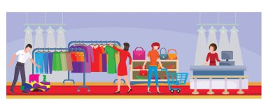 Dükkanın süpermarket ile banner