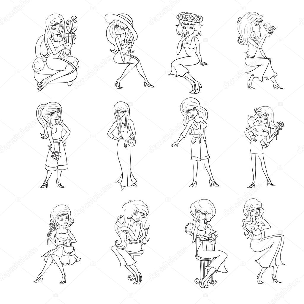 cartoon characters of  girls