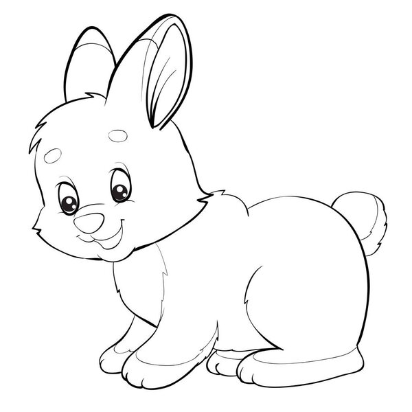 стиль кролика нарисованный в контуре, изолированный объект на белом фоне, векторная иллюстрация
,