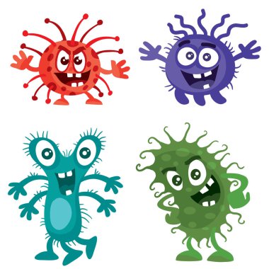The accumulation of bacteria. Vector illustration Isolated on white background, eps