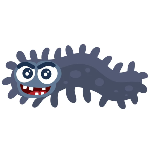 Virus, microbe, pathogen, germ vector icon. Blue illustration of micro bacteria isolated on white background, — Stockvektor