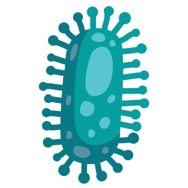 Farklı türde virüsler. Bakteri Biyolojisi Organizmaları. Virüs enfeksiyonu Ebola Salgını. Tıbbi Genetik Bakteriyolojik Mikroorganizma. Düz Vektör İllüstrasyonu,