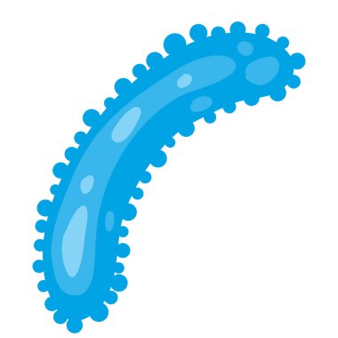 Farklı türde virüsler. Bakteri Biyolojisi Organizmaları. Virüs enfeksiyonu Ebola Salgını. Tıbbi Genetik Bakteriyolojik Mikroorganizma. Düz Vektör İllüstrasyonu,