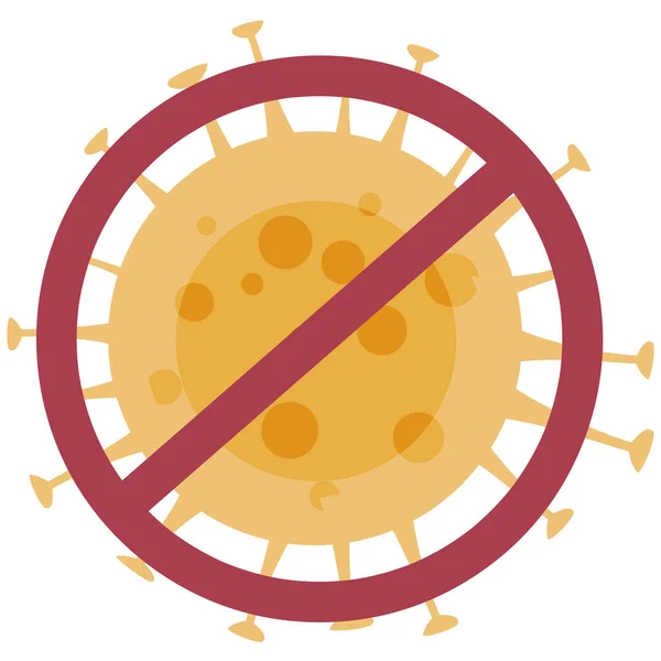 Kartong coronavirus tecken isolerade vektor illustration på vit bakgrund. Söt fluga bakterievirus infektion vektor tecken. Coronavirus 2019-nCoV eller SARS-CoV-2, COVID-19. Avbryt behandling med coronavirus. — Stock vektor