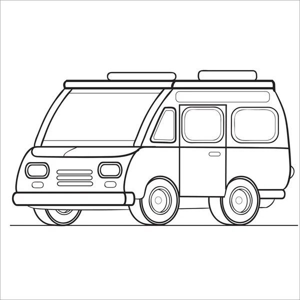 Speciale transportcontour, kleuring, geïsoleerd object op een witte achtergrond, vectorillustratie, — Stockvector