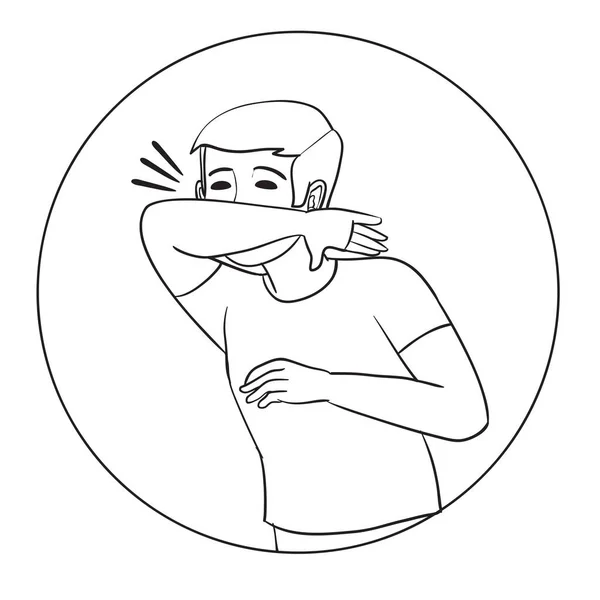 pics Sneeze Into Elbow Clipart 256 sneeze into elbow vector images