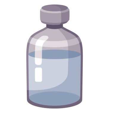 Mavi salin kabarcığı, beyaz arkaplanda izole edilmiş nesne, vektör illüstrasyonu,