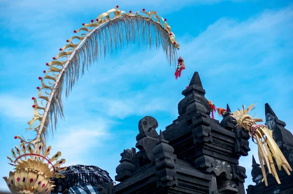 Traditional balinese penjor — Stock Photo, Image