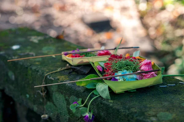 Rituální balinéskou košíky — Stock fotografie