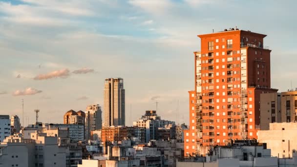 Buenos Aires gün batımında — Stok video