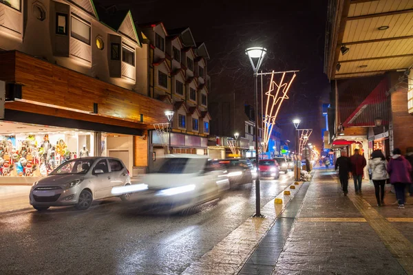 Nacht straat in Ushuaia — Stockfoto