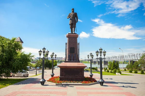Alexander III Monument, Novosibirsk — Stock Photo, Image