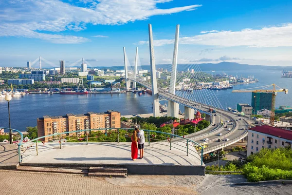 Zolotoy Golden Bridge, Vladivostok — Stockfoto