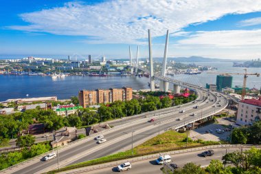 Zolotoy Golden Bridge, Vladivostok clipart