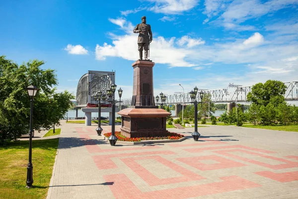 Alexander III Monument, Novosibirsk — Stock Photo, Image