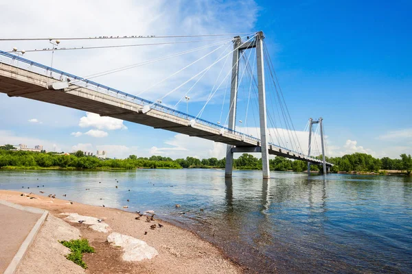 Выноградовский мост в Красноярске — стоковое фото