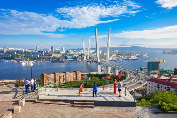 Zolotoy Golden Bridge, Vladivostok — Stockfoto