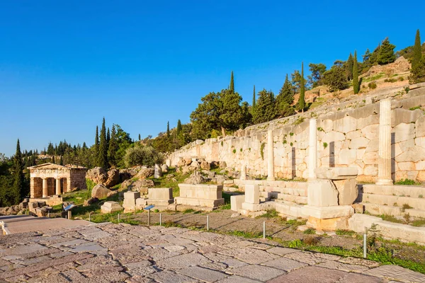 Delfos antiguo santuario, Grecia — Foto de Stock