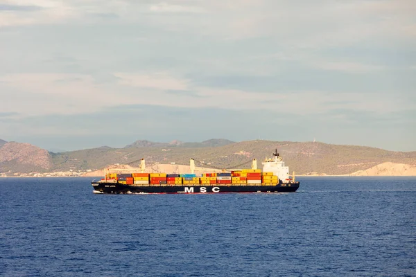 Containerschip of vrachtschip — Stockfoto