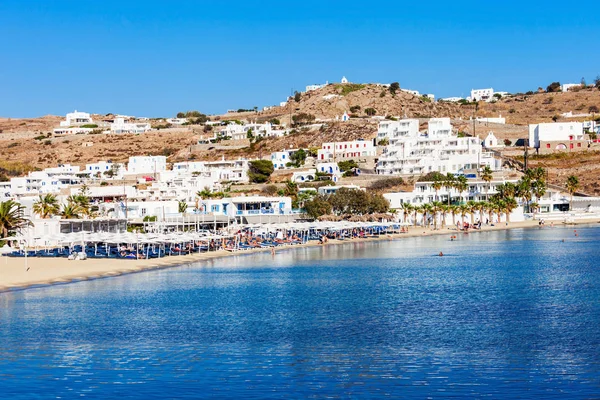 Mykonos eiland beach, Griekenland — Stockfoto