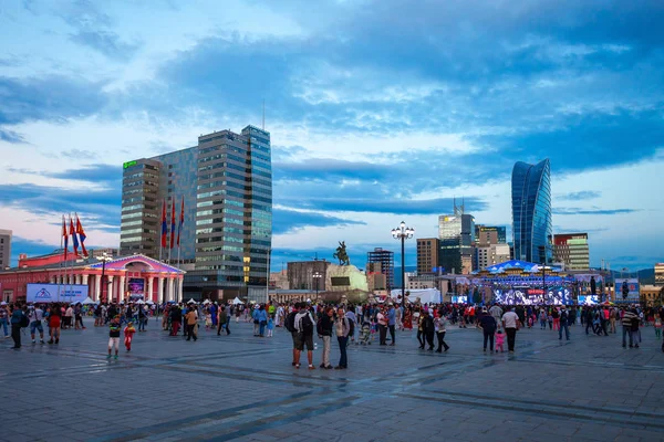 Sukhbaatar Square di Ulaanbaatar — Stok Foto